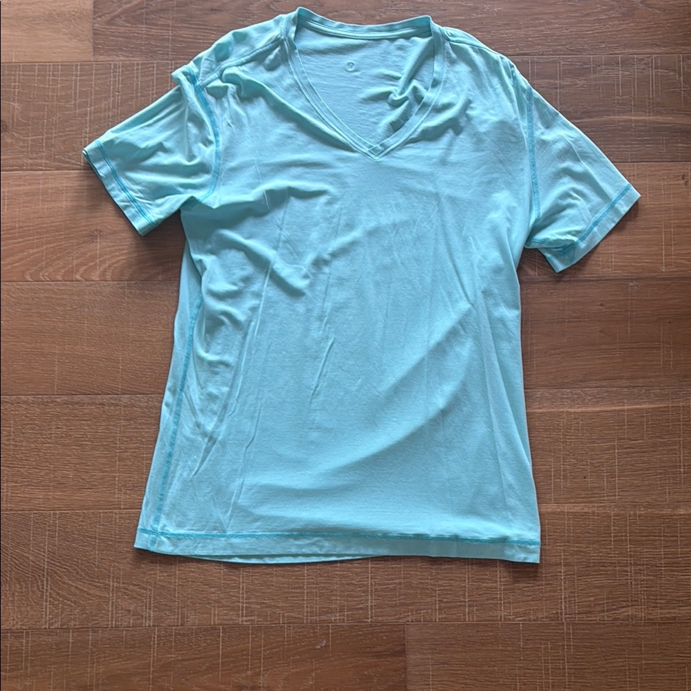 lululemon athletica Light Blue Short Sleeve Tee